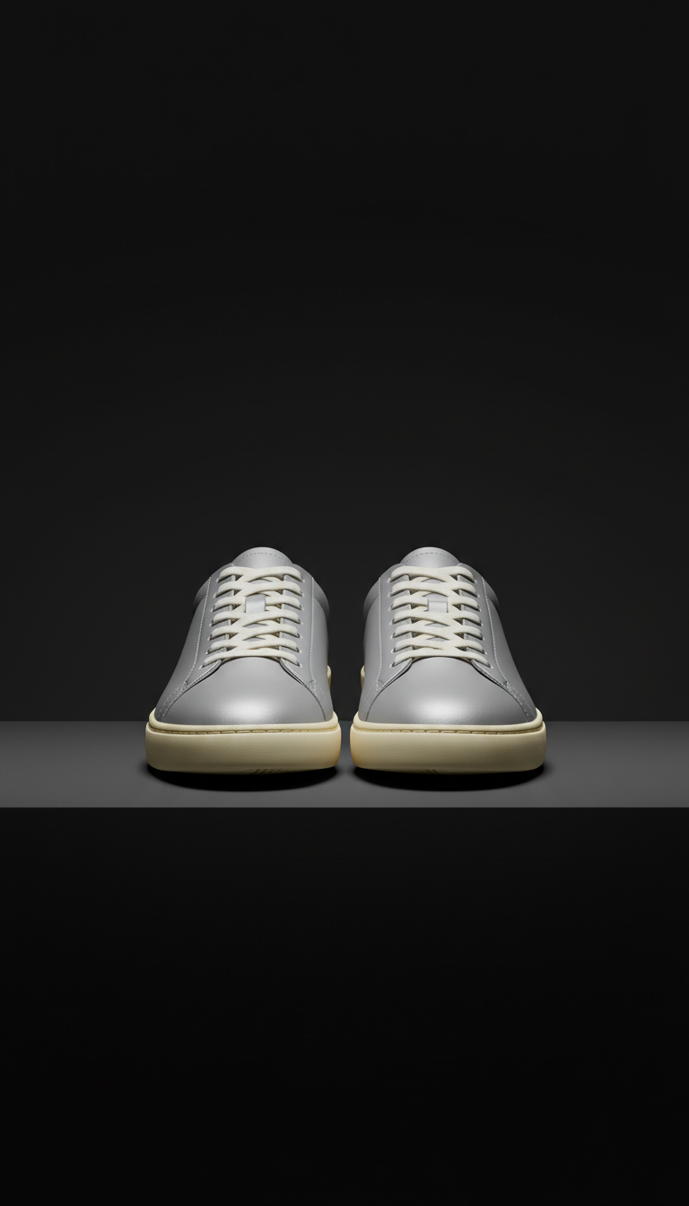 Sneakers minimalistes brume platine sortie limitée